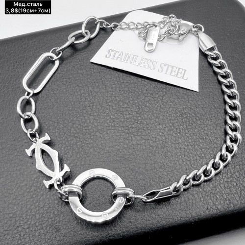 Браслет мед.сталь 10411 ( 19+7 см.)